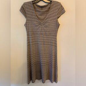 NWOT TOAD & CO Elegant taupe Patterned Dress